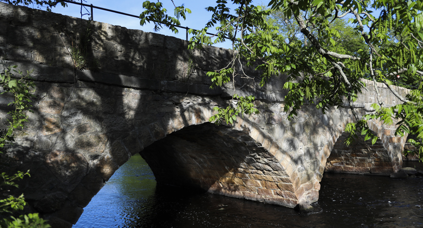 Bridge with water beneath.